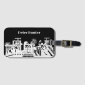 Custom Industrial Metallurgical Combine Silhouette Bagagelabel (Voorkant (horizontaal))