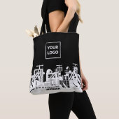 Custom Industrial Skyline Tote Bag with Logo (Dichtbij)