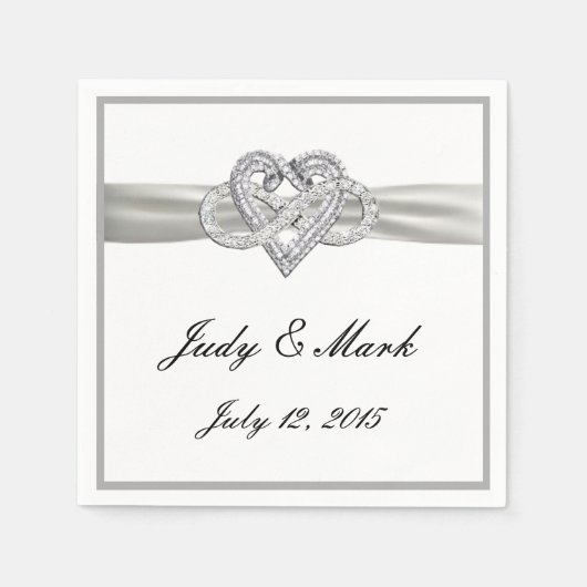 Custom Infinity Heart Papier Servetten (Voorkant)