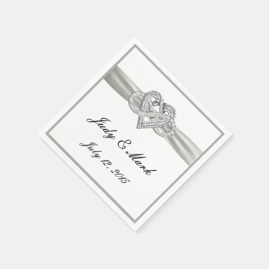 Custom Infinity Heart Papier Servetten (Hoek)