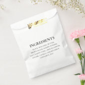 Custom Ingrediënten Zwart Wit Eenvoudig Bedankzakje (Gezegeld)