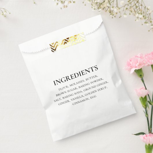 Custom Ingrediënten Zwart Wit Eenvoudig Bedankzakje (Gezegeld)