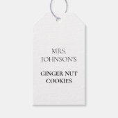 Custom Ingrediënten Zwart Wit Eenvoudig Cadeaulabel (Voorkant)