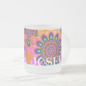 Custom initiaal BOHO mandala matglas mok (Voorkant rechts)