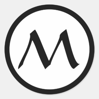 CUSTOM INITIAAL CLASSIC RONDE STICKER