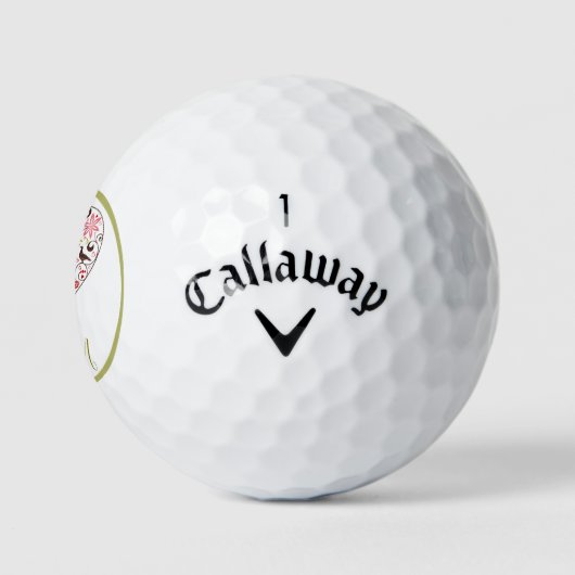 CUSTOM INITIAAL GOLFBAL MET SCANDINAVISCH HART GOLFBALLEN (Logo)