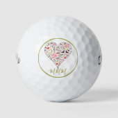 CUSTOM INITIAAL GOLFBAL MET SCANDINAVISCH HART GOLFBALLEN (Voorkant)