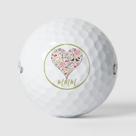 CUSTOM INITIAAL GOLFBAL MET SCANDINAVISCH HART GOLFBALLEN