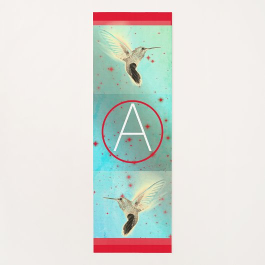 CUSTOM INITIAAL HUMMINGBIRD YOGA-MAT YOGAMAT (Voorkant)
