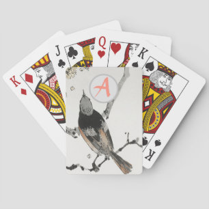 CUSTOM INITIAAL JAPANESE BIRD Klassieke speelkaart Pokerkaarten