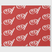 CUSTOM INITIAAL KERSTINPAKPAPIER CADEAUPAPIER (Vlak)