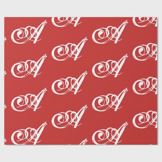 CUSTOM INITIAAL KERSTINPAKPAPIER CADEAUPAPIER (Vlak)