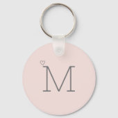 Custom Initiaal Modern Pink Sleutelhanger (Voorkant)