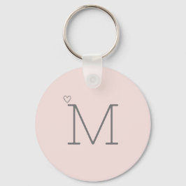 Custom Initiaal Modern Pink Sleutelhanger