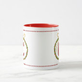 Custom Initial Christmas Art Mok (Midden)