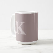 Custom Initial Cozy Coffee Tea Mug Koffiemok (Voorkant links)