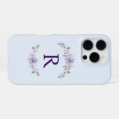 Custom Initial Floral iPhone Case | Gift for Her Hoesje (Achterkant horizontaal)
