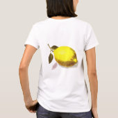 Custom Initial Lemon Silhouette Front Back Print T-shirt (Achterkant)