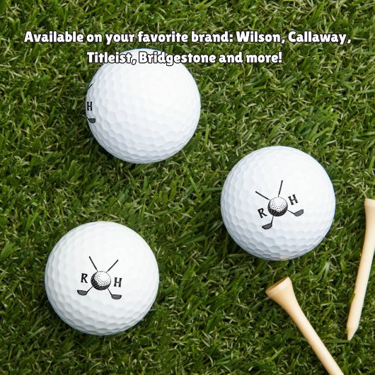 Custom Initial modern Golfballen