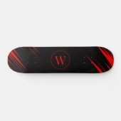 Custom Initial Skateboard with Red and Black Sport (Horizontaal)