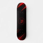 Custom Initial Skateboard with Red and Black Sport (Voorkant)