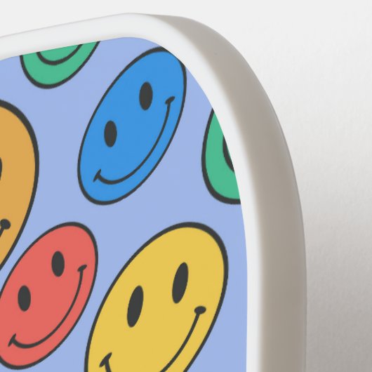 Custom Initial Smiley Face Pickleball Paddle (Links Detail)