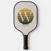 Custom Initial Sunset Circle Pickleball Paddle (Voorkant)