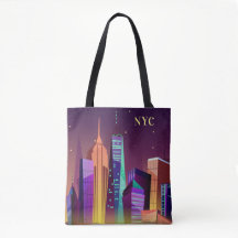 Custom initialen New York Illustration bags