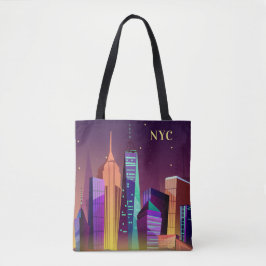 Custom initialen New York Illustration bags Tote Bag