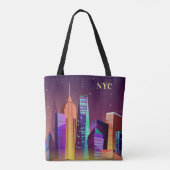Custom initialen New York Illustration bags Tote Bag (Achterkant)