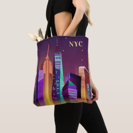 Custom initialen New York Illustration bags Tote Bag