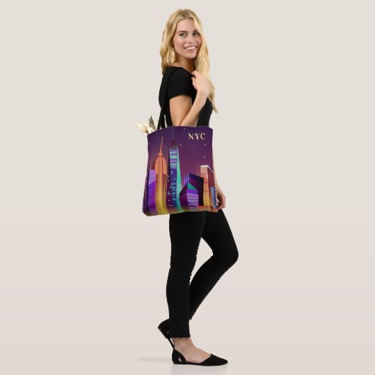 Custom initialen New York Illustration bags Tote Bag (Op model)