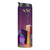 Custom initialen New York Illustration tumbler Thermosbeker (Geroteerd rechts)