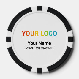 Custom Inline Business Logo, Name, Website Poker Chips