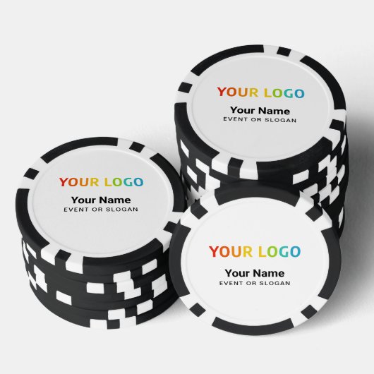 Custom Inline Business Logo, Name, Website Poker Chips (Opstapeling)