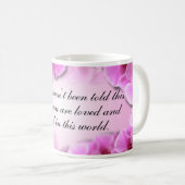 Custom Inspirational Pink Orchid Koffiemok (Voorkant rechts)