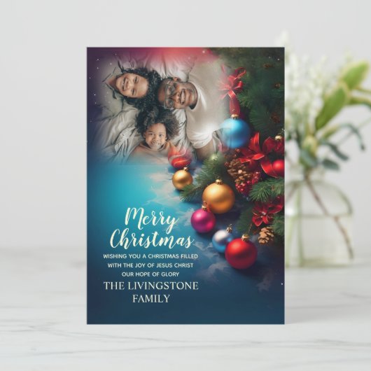 Custom Instant Download Kerst Kaart Sjabloon (Staand voorkant)