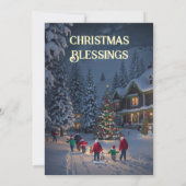 Custom Instant Download Kerst Kaart Sjabloon (Achterkant)