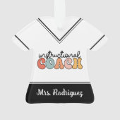Custom Instructional Coach Educational Coach Retro Ornament (achterkant)