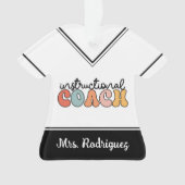 Custom Instructional Coach Educational Coach Retro Ornament (voorkant)