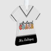 Custom Instructional Coach Educational Coach Retro Ornament (voorkant)