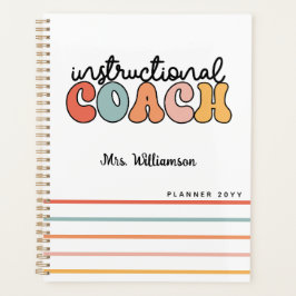 Custom Instructional Coach Educational Coach Retro Planner
