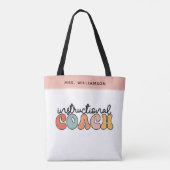 Custom Instructional Coach Educational Coach Retro Tote Bag (Achterkant)
