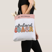 Custom Instructional Coach Educational Coach Retro Tote Bag (Dichtbij)