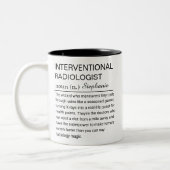 Custom Interventional Radiologist Definition Funny Tweekleurige Koffiemok (Links)