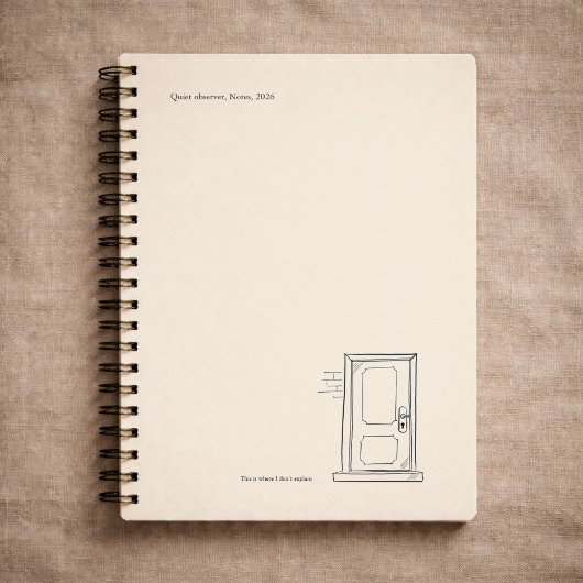 Custom Introvert Gift Quiet Solitude Closed Door Notitieboek