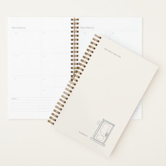 Custom Introvert Gift Quiet Solitude Closed Door Planner (Display)