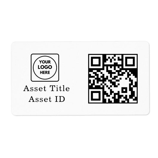 Custom Inventory QR | Asset ID Business Tracking Etiket (Voorkant)