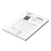 Custom Invoice Order Forms & Business Logo Notitieblok (Linkerzijde)