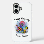 Custom iPhone Case | Retro Octopus | Name & Text (Achterkant)